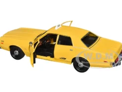1975 Plymouth Fury Taxi "Crescent Cab Co." Yellow "Poltergeist" (1982) Movie "Hollywood" Series 20 1/24 Diecast Model Car by Greenlight