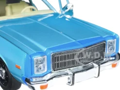 1977 Plymouth Fury Unrestored Turquoise Metallic Sergeant Rick Hunter's Hunter 1984-1991 TV Series Hollywood Series 1/24 Diecast Model Car Greenlight 84152