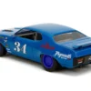 1972 Plymouth GTX #34 Blue with Graphics "Bigtime Muscle" Series 1/24 Diecast Model Car by Jada