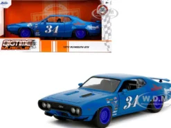 1972 Plymouth GTX #34 Blue with Graphics 
