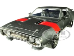 1972 Plymouth GTX 440 Metallic Gray Red Stripe Bigtime Muscle 1/24 Diecast Model Car Jada 30530