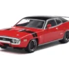1971 Plymouth GTX Rally Red with Black Top and Stripes 1/43 Diecast Model by IXO Models