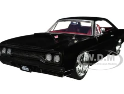 1970 Plymouth Road Runner 440 Black with Red Interior Bigtime Muscle Series 1/24 Diecast Model Car Jada 99581