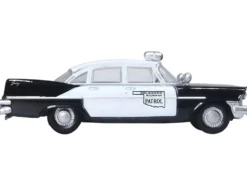 1959 Plymouth Savoy Black and White Oklahoma Highway Patrol 1/87 (HO) Scale Diecast Model Car Oxford Diecast 87PS59001