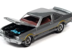 1976 Plymouth Volare Road Runner Silver Cloud Metallic with Stripes OK Used Cars Series Limited Edition 18056 pieces Worldwide 1/64 Diecast Model Car Johnny Lightning JLMC028-JLSP197B