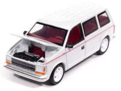 1989 Plymouth Voyager Turbo Van Bright White with Red Stripes and Interior
