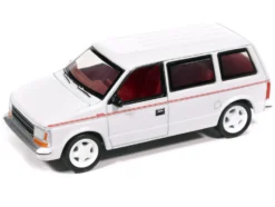 1989 Plymouth Voyager Turbo Van Bright White with Red Stripes and Interior