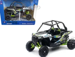 Polaris RZR XP 1000 Dune Buggy White Lightning and Bright Green 1/18 Diecast Model New Ray 57593C