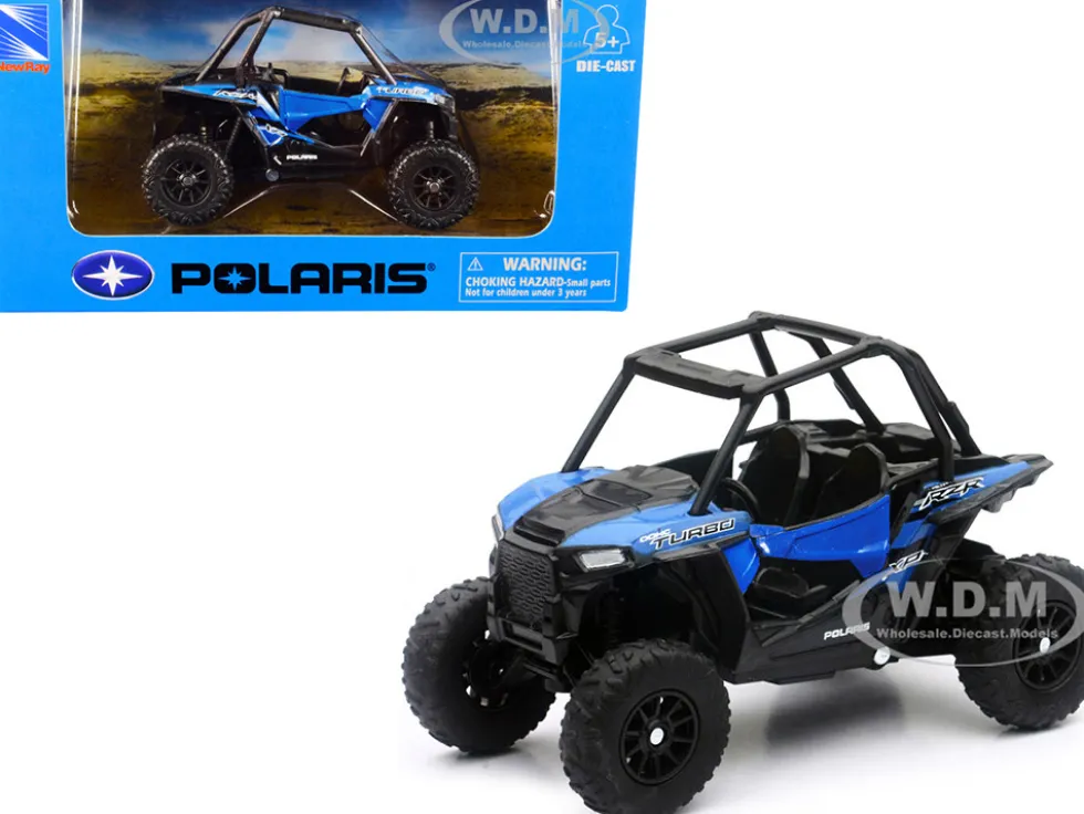 Polaris RZR XP Turbo DOHC Mini ATV Blue Black Diecast Model New Ray 07343