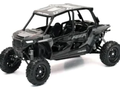Polaris RZR XP 4 Turbo EPS Sport UTV Onyx Black with Gray Graphics 1/18 Diecast Model by New Ray