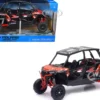 Polaris RZR XP 4 Turbo EPS Sport UTV Spectra Orange with Graphics and Black Top 1/18 Diecast Model by New Ray