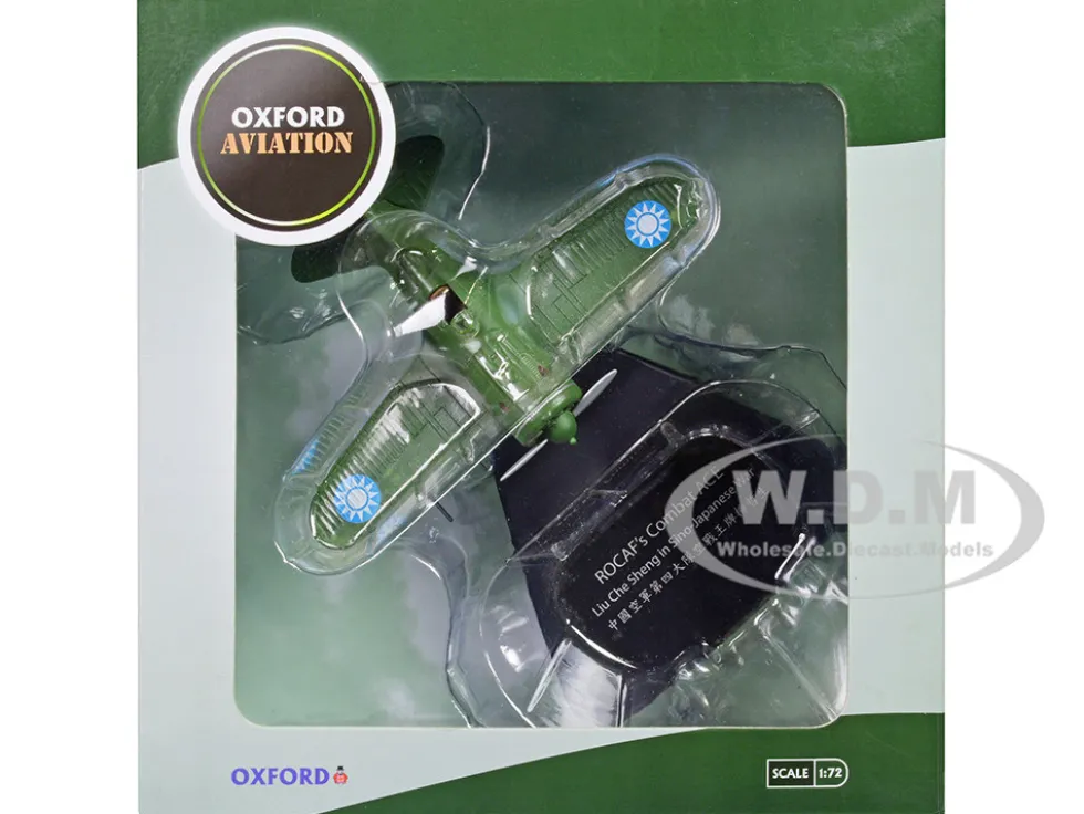 Polikarpov I 16 Fighter Aircraft Combat Ace Liu Che Sheng Taiwan Sino Japanese War Republic of China Air Force Oxford Aviation Series 1/72 Diecast Model Airplane Oxford Diecast AC065-2105