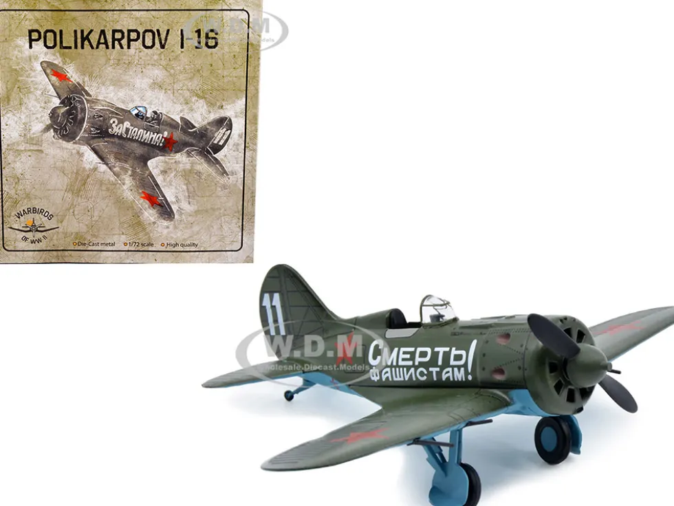 Polikarpov I-16 Fighter Plane USSR 1933 1/72 Diecast Model Warbirds WWII 27289-41