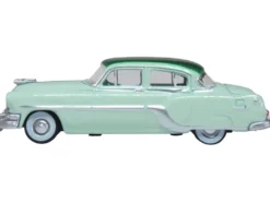 1954 Pontiac Chieftain 4 Door Shannon Green with Brookmere Green Top 1/87 (HO) Scale Diecast Model Car by Oxford Diecast