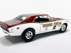 1968 Pontiac Firebird "First Ram Air II - Weidner Pontiac" White and Red with Stripes Limited Edition to 306 pieces Worldwide 1/18 Diecast Model Car by ACME