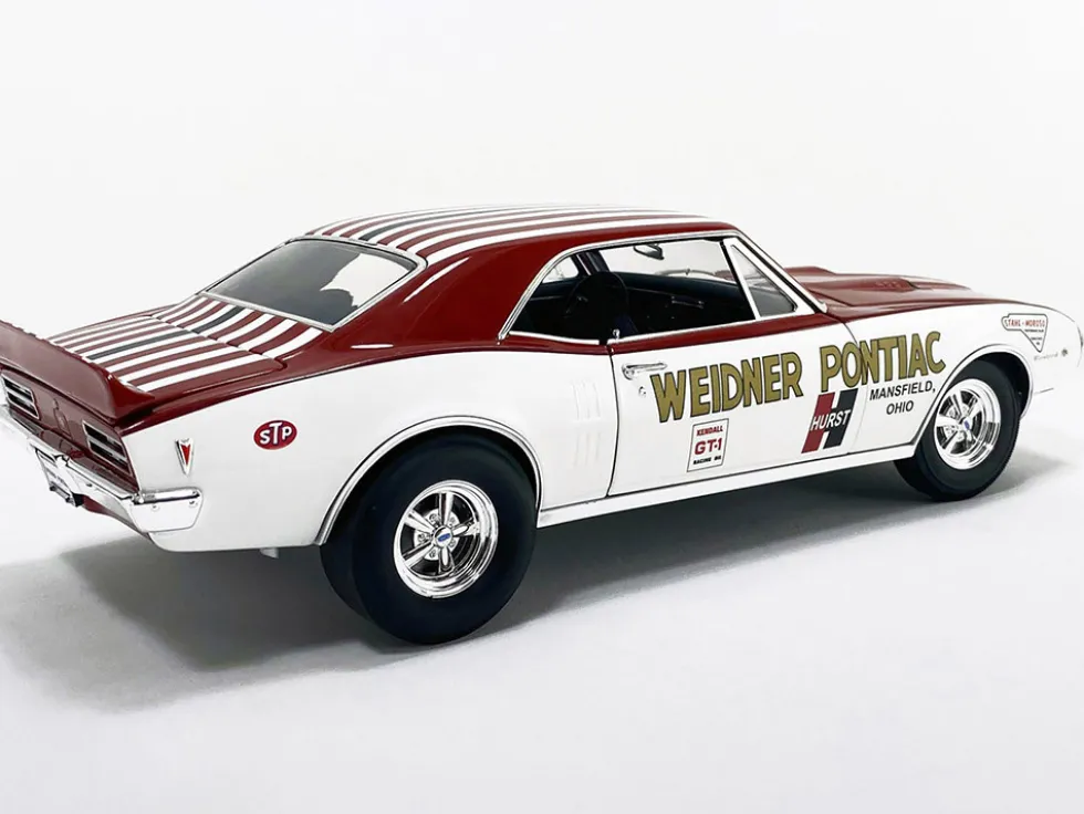 1968 Pontiac Firebird "First Ram Air II - Weidner Pontiac" White and Red with Stripes Limited Edition to 306 pieces Worldwide 1/18 Diecast Model Car by ACME