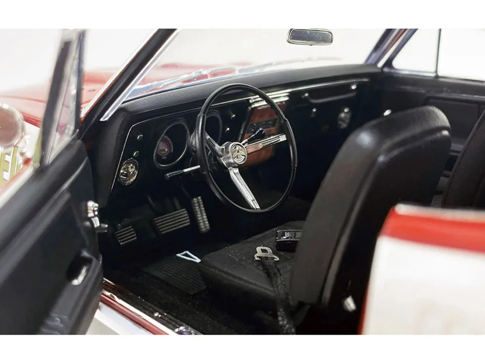1968 Pontiac Firebird "First Ram Air II - Weidner Pontiac" White and Red with Stripes Limited Edition to 306 pieces Worldwide 1/18 Diecast Model Car by ACME