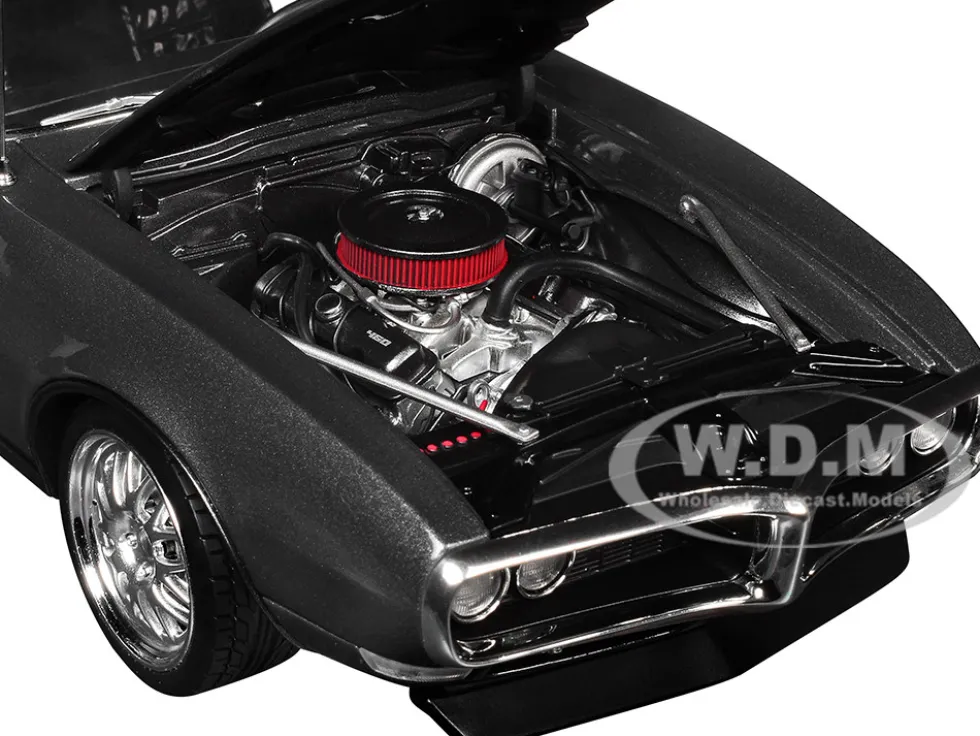 1968 Pontiac Firebird Street Fighter "Silver Bird" Gun Metal Gray Metallic Limited Edition to 400 pieces Worldwide 1/18 Diecast Model Car by ACME