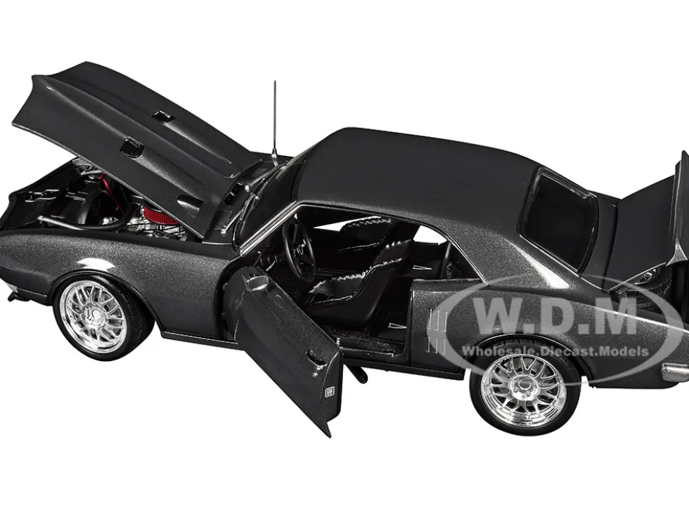 1968 Pontiac Firebird Street Fighter "Silver Bird" Gun Metal Gray Metallic Limited Edition to 400 pieces Worldwide 1/18 Diecast Model Car by ACME