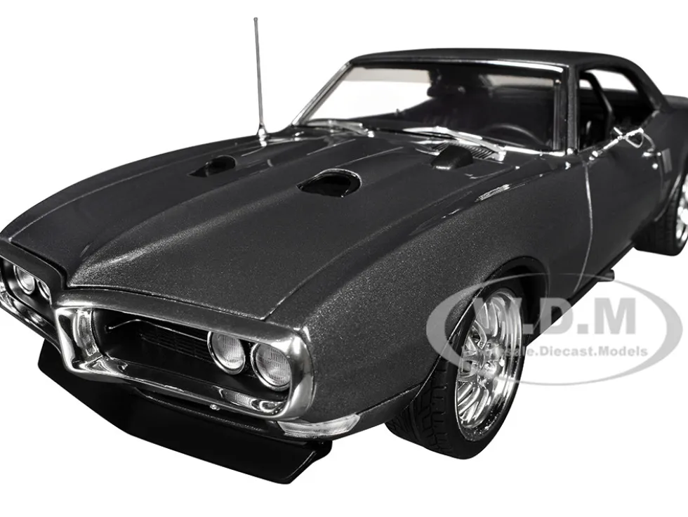 1968 Pontiac Firebird Street Fighter "Silver Bird" Gun Metal Gray Metallic Limited Edition to 400 pieces Worldwide 1/18 Diecast Model Car by ACME