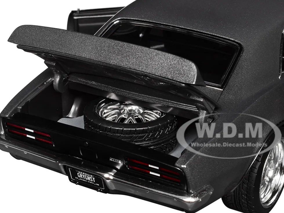 1968 Pontiac Firebird Street Fighter "Silver Bird" Gun Metal Gray Metallic Limited Edition to 400 pieces Worldwide 1/18 Diecast Model Car by ACME