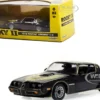 1979 Pontiac Firebird T/A Trans Am Black with Hood Phoenix Rocky II 1979 Movie 1/43 Diecast Model Car Greenlight 86616