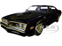 1977 Pontiac Firebird Trans Am Black Replica Buckle Smokey and the Bandit 1977 Movie Hollywood Rides Series 1/24 Diecast Model Car Jada 30998