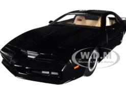 1982 Pontiac Firebird Trans Am Black with Light KITT Knight Rider 1982 TV Series Hollywood Rides Series 1/24 Diecast Model Car Jada 30086