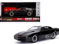 1982 Pontiac Firebird Trans Am Black KITT Knight Rider 1982 TV Series Hollywood Rides Series 1/32 Diecast Model Car Jada 99799