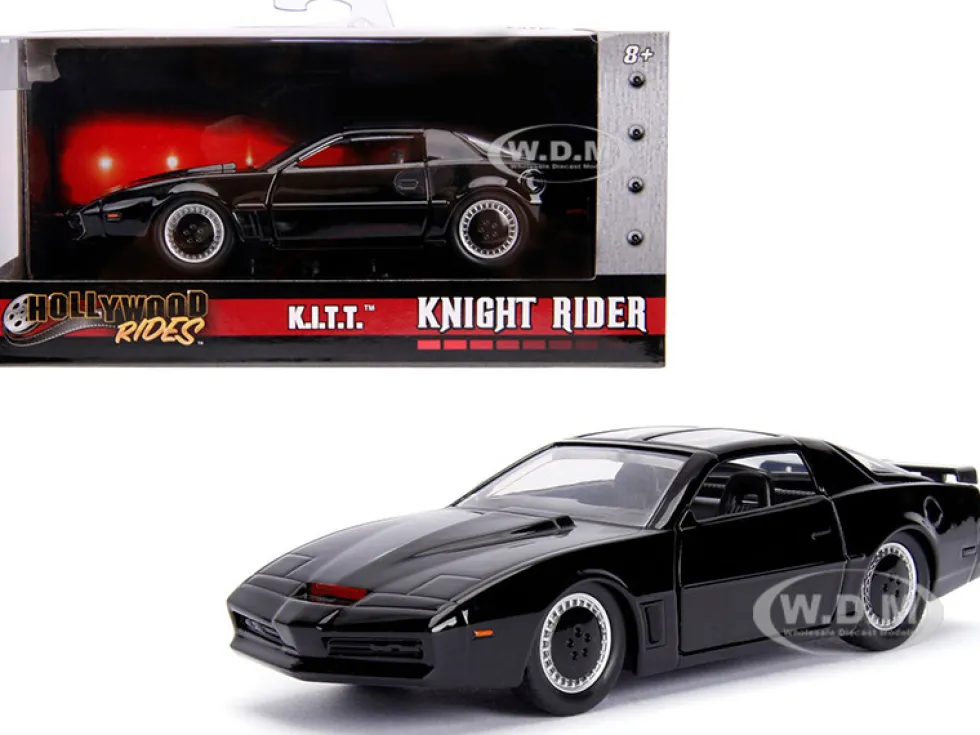 1982 Pontiac Firebird Trans Am Black KITT Knight Rider 1982 TV Series Hollywood Rides Series 1/32 Diecast Model Car Jada 99799