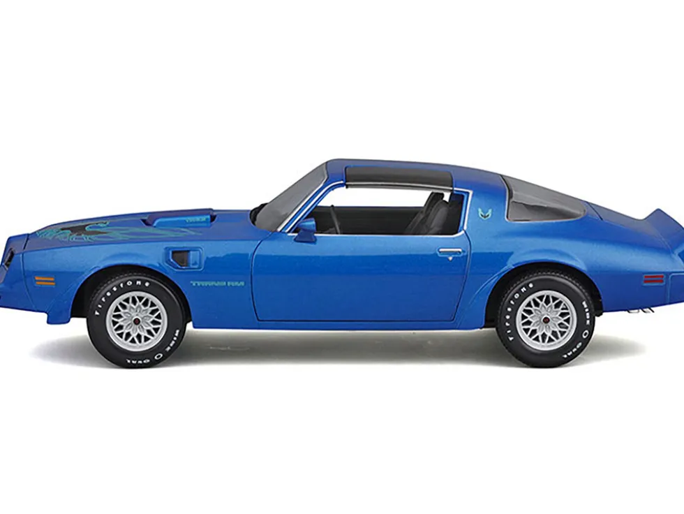 1978 Pontiac Firebird Trans Am Blue Metallic with Hood Graphics "Special Edition" Series 1/18 Diecast Model Car by Maisto