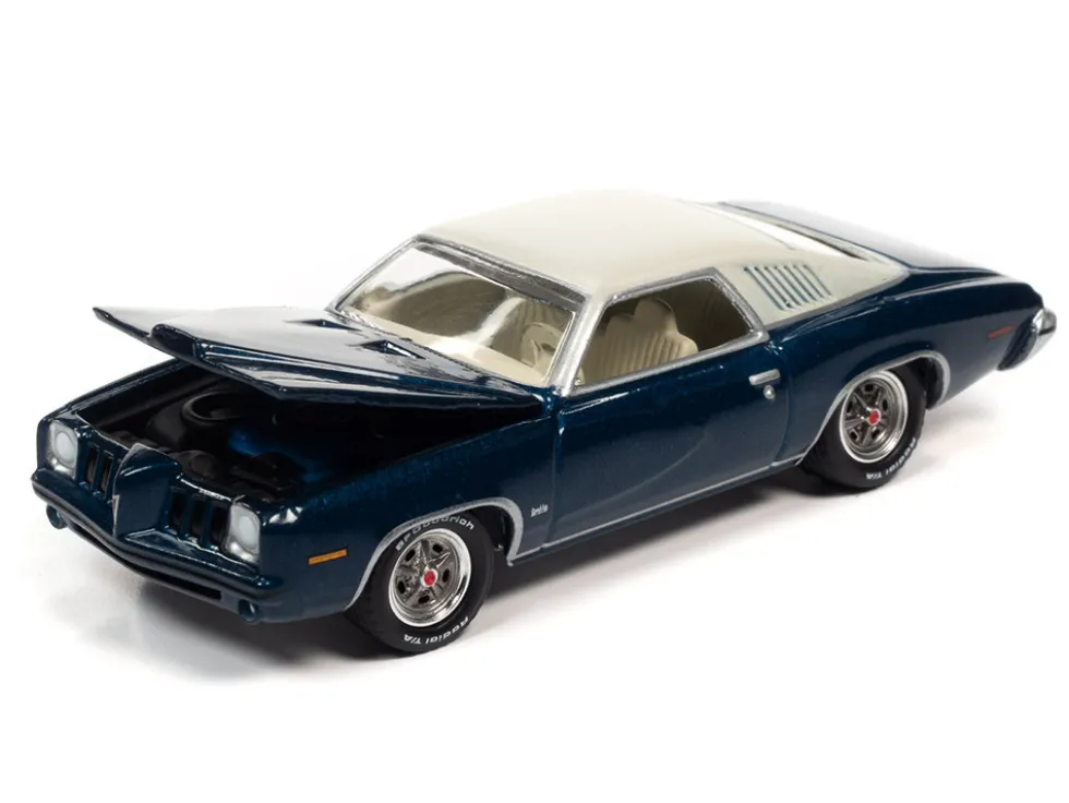 1973 Pontiac Grand Am Admirality Blue Metallic with Cream Top Classic Gold Collection Series Limited Edition 9478 pieces Worldwide 1/64 Diecast Model Car Johnny Lightning JLCG026 JLSP163 A