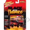1974 Pontiac GTO Black and Red with Flame Graphics "Black with Flames" Series 1/64 Diecast Model Car by Johnny Lightning