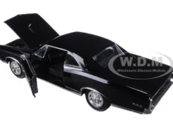 1966 Pontiac GTO Black 1/25 Diecast Model Car New Ray 71853 B