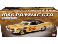 1966 Pontiac GTO "Car Craft Magazine Test Car" Gold Metallic with Black Top and Graphics Limited Edition to 300 pieces Worldwide 1/18 Diecast Model Car by ACME