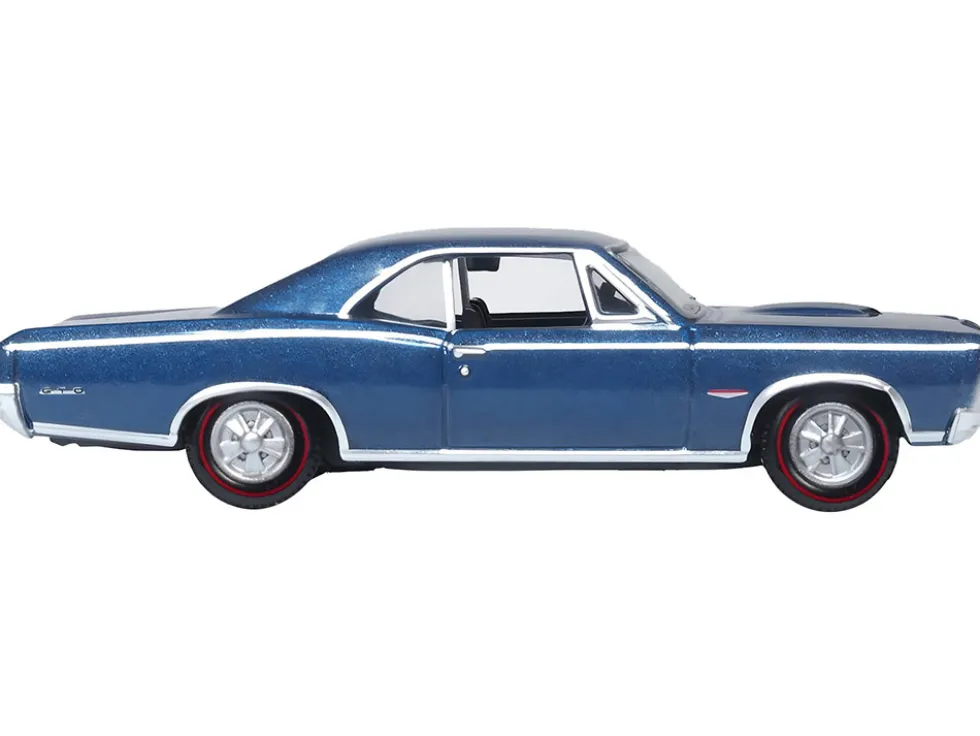 1966 Pontiac GTO Fontaine Blue Metallic 1/87 HO Scale Diecast Model Car Oxford Diecast 87PG66001