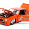 1971 Pontiac GTO "Goat's Revenge" Orange with Graphics "Bigtime Muscle" Series 1/24 Diecast Model Car by Jada