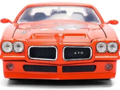 1971 Pontiac GTO "Goat's Revenge" Orange with Graphics "Bigtime Muscle" Series 1/24 Diecast Model Car by Jada
