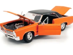 1965 Pontiac GTO Hurst Orange Black Top White Stripes Special Edition 1/18 Diecast Model Car Maisto 31885