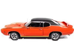 1969 Pontiac GTO Judge Carousel Red with Black Stripes and Black Vinyl Top