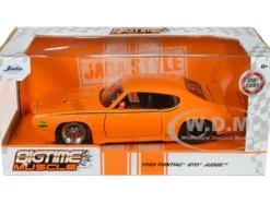 1969 Pontiac GTO Judge Pro Stock Orange 1/24 Diecast Car Model Jada 90344