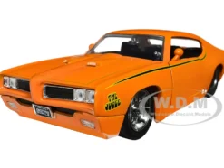 1969 Pontiac GTO Judge Pro Stock Orange 1/24 Diecast Car Model Jada 90344