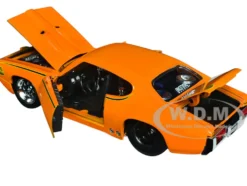 1969 Pontiac GTO Judge Pro Stock Orange 1/24 Diecast Car Model Jada 90344