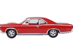 1966 Pontiac GTO Montero Red 1/87 (HO) Scale Diecast Model Car Oxford Diecast 87PG66002
