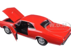 1966 Pontiac GTO Red 1/25 Diecast Model Car New Ray 71853 A
