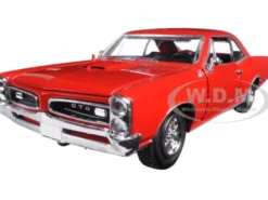 1966 Pontiac GTO Red 1/25 Diecast Model Car New Ray 71853 A