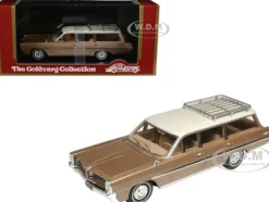 1964 Pontiac Safari Bronze Irid Metallic with Cream Top Limited Edition to 200 pieces Worldwide 1/43 Model Car by Goldvarg Collection