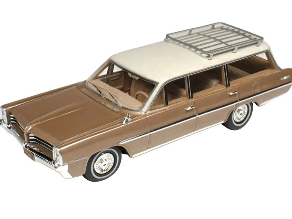 1964 Pontiac Safari Bronze Irid Metallic with Cream Top Limited Edition to 200 pieces Worldwide 1/43 Model Car by Goldvarg Collection