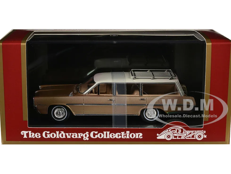 1964 Pontiac Safari Bronze Irid Metallic with Cream Top Limited Edition to 200 pieces Worldwide 1/43 Model Car by Goldvarg Collection