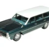 1964 Pontiac Safari Gulfstream Aqua Metallic with White Top and Blue Interior Limited Edition to 200 pieces Worldwide 1/43 Model Car by Goldvarg Collection